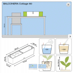 Великий ящик для квітів Lechuza Balconera Cottage 80 4