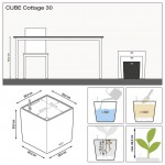 Горщик Lechuza Cube Cottage 30 2