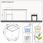 Стильний вазон Lechuza Cube Cottage 40 3